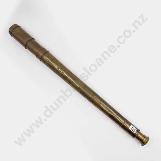 Late C19th All Brass Single Draw Telescope