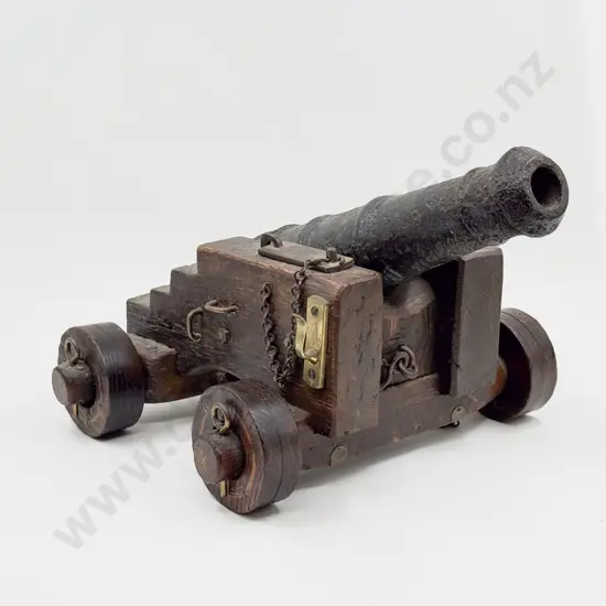 C19th Cast Iron Starter Canon
