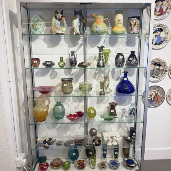 Glass Five Shelf Display Cabinet 181-2 x 120 x 30cm