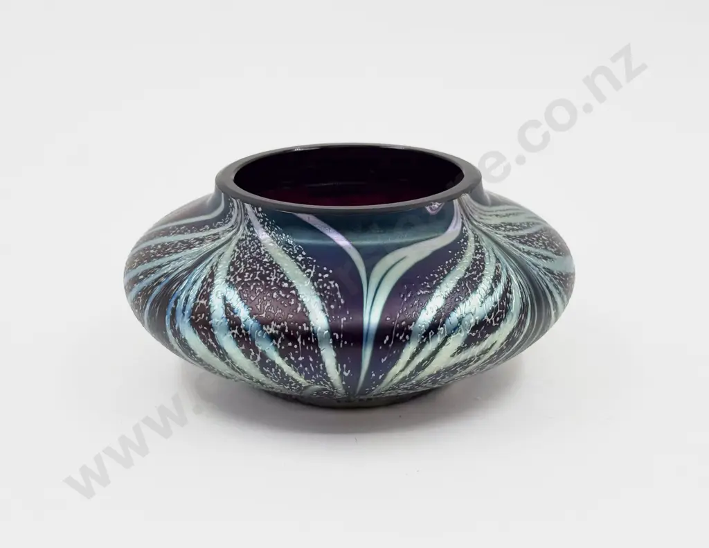 Okra England Storm Iridescent Glass Rose Vase Image 1++