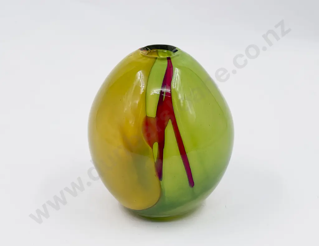 C20th Studio Encased Glass Bulbous Specimen Vase Image 1++