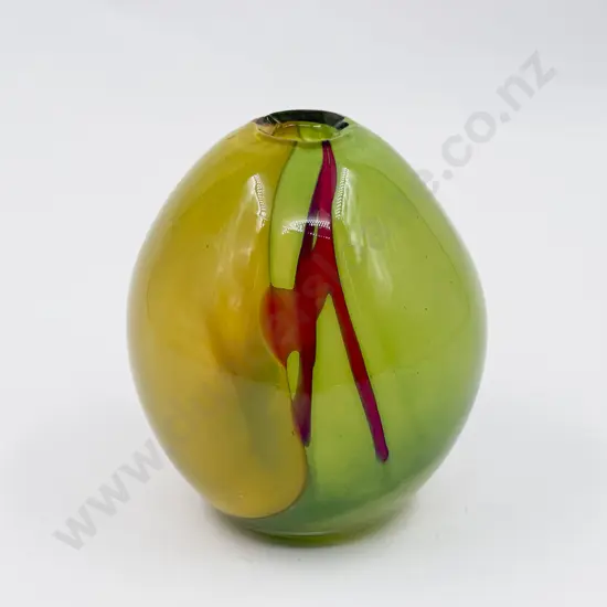 C20th Studio Encased Glass Bulbous Specimen Vase
