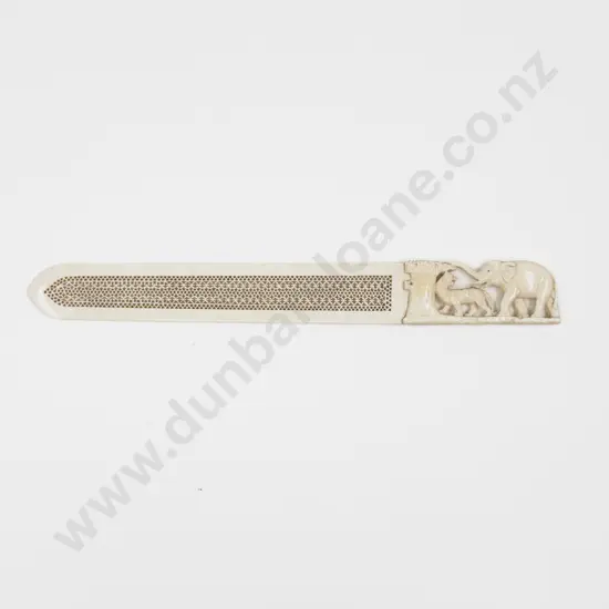 Antique Ivory Finely Carved and Reticulated Letter Opener