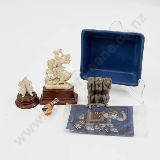 Ivory Carved Pieces and Various