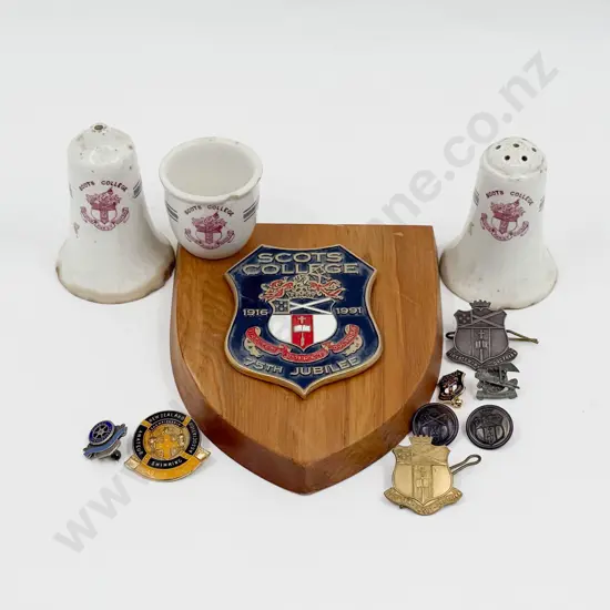 Scots College Crest with Crested China and School Badges (8)