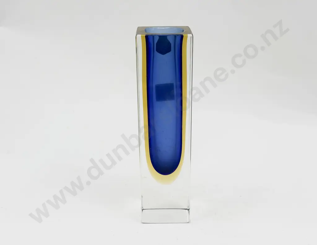 C1960's Murano Glass Mandruzzato Sommerso Faceted Vase Image 1++