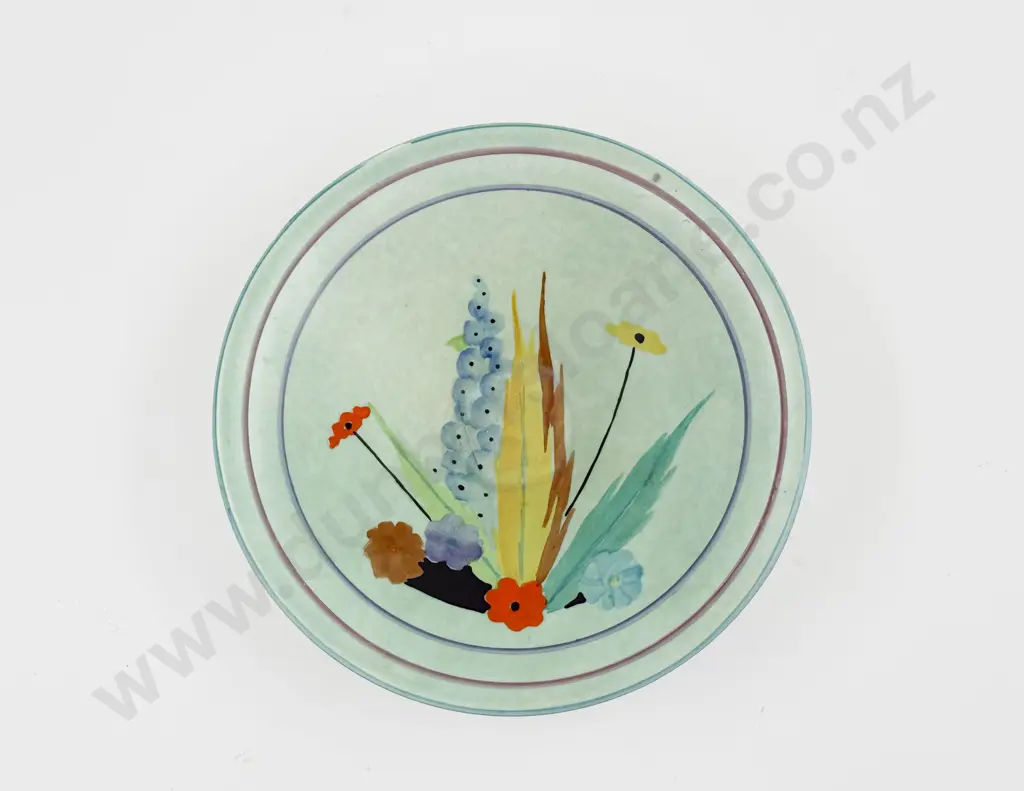 Art Deco Carlton Ware Footed Dish Handpainted with Spring Floral Spray Image 1++