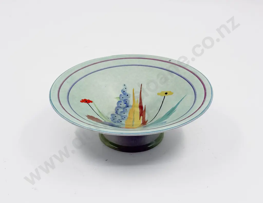 Art Deco Carlton Ware Footed Dish Handpainted with Spring Floral Spray Image 1++