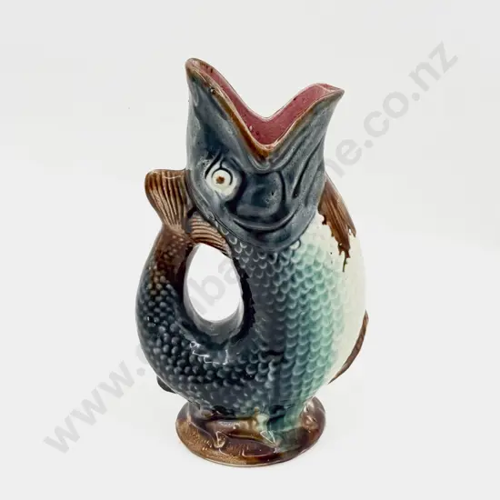 Unmarked Dartmouth Devon England Pottery Gurgle Fish Jug
