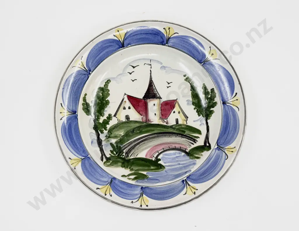 Pre-War Jasba Germany Handpainted Wall Plate Image 1++