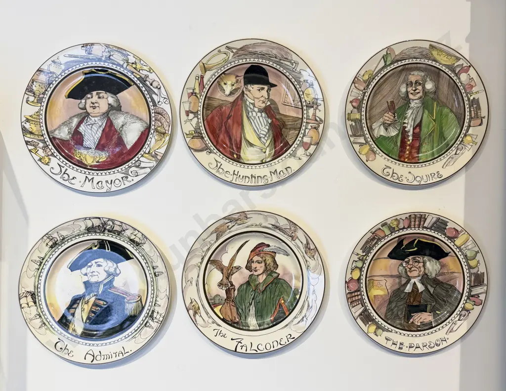 Six Royal Doulton Portrait Head Rack Plates Image 1++
