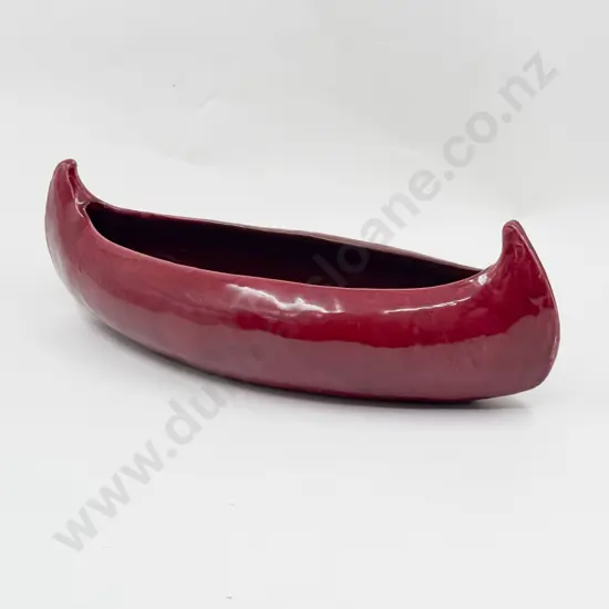 Early C20th CH Brannam of Barnstaple 'Canoe' Form Flower Trough/Planter