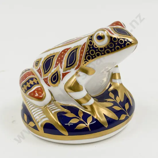 Royal Crown Derby Model of a Frog in Imari Pattern