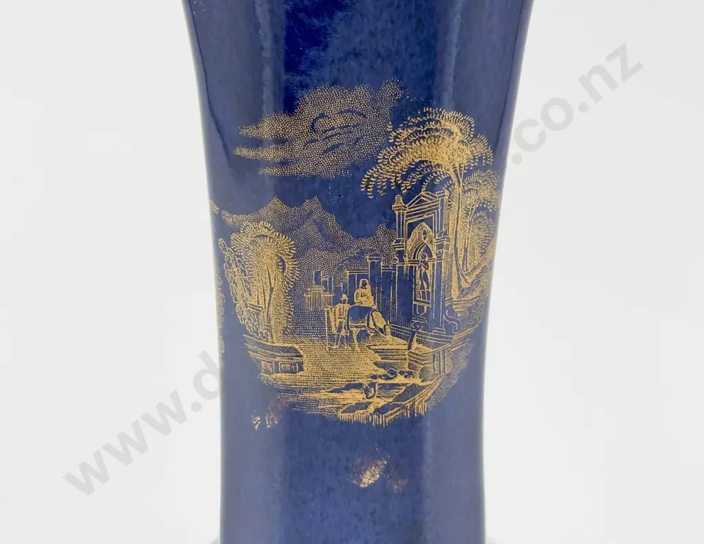 Carltonware  Romantic Landscape Trumpet Vase Image 1++