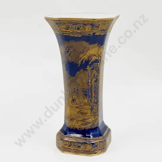 Carltonware  Romantic Landscape Trumpet Vase