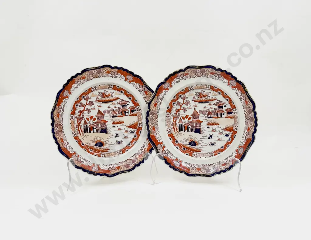 Mid C19th English Ironstone Side Plates Image 1++
