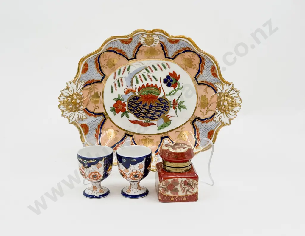 Late C19th Hammersley Hand-painted Serving Dish Image 1++