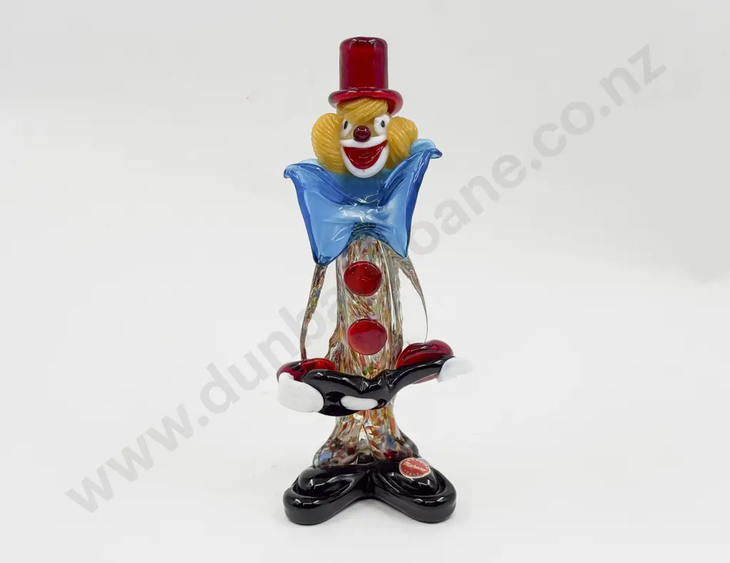 Mid C20th Murano Glass Clown Still with Label Image 1++