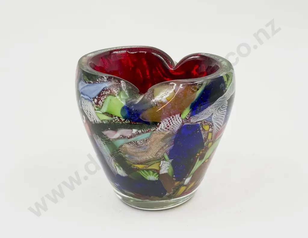 Mid C20th Murano Encased Millefiori Caned Posy Vase Image 1++
