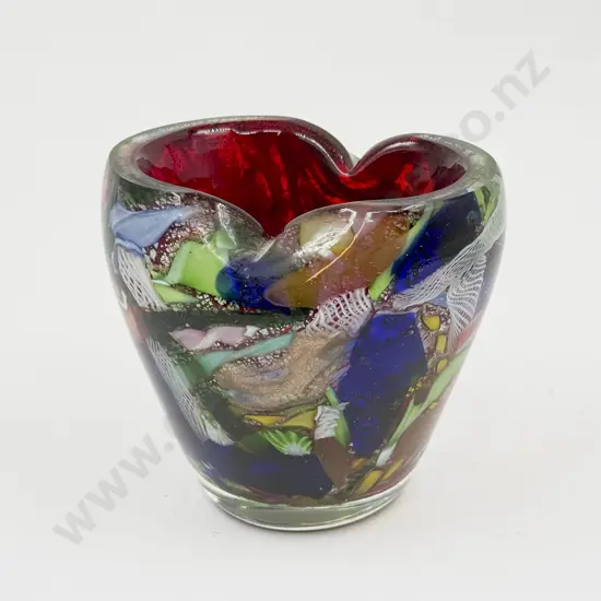 Mid C20th Murano Encased Millefiori Caned Posy Vase