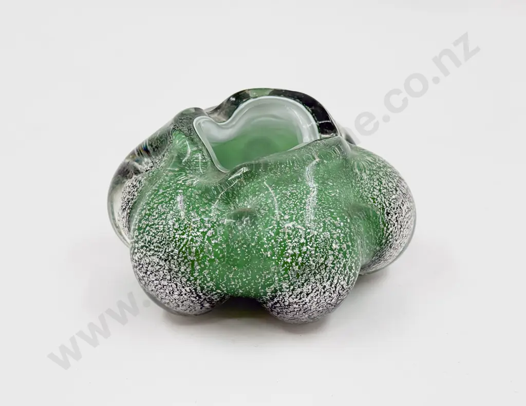 Studio Encased Layered and Silver Speckled Glass Posy Pot Image 1++