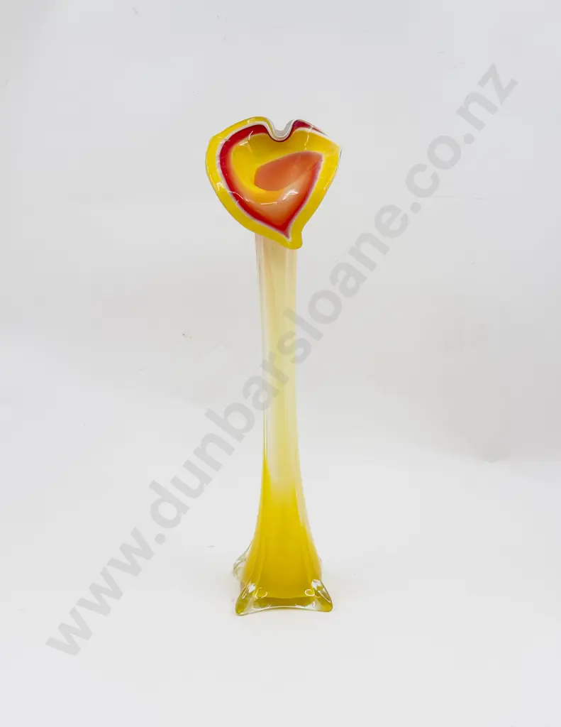 Murano Encased Multi-Coloured Tall Tulip Vase Image 1++