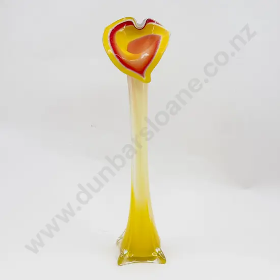 Murano Encased Multi-Coloured Tall Tulip Vase