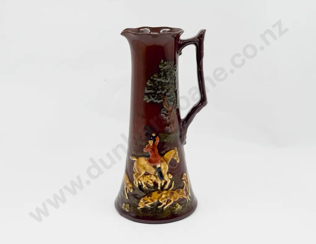 Royal Doulton Kingsware Shallow Relief Hunting Scene Ewer Image 1++