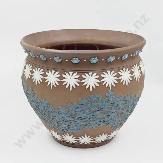 Doulton Lambeth Silicon Applied Floral Relief Jardiniere