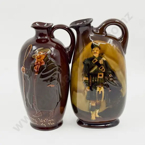 Two Royal Doulton for Dewar's Whisky Decanters  The Scotsman and Tony Weller No Stoppers