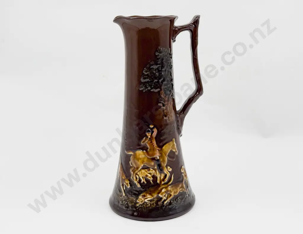 Royal Doulton Kingsware Shallow Relief Hunting Scene Ewer Image 1++