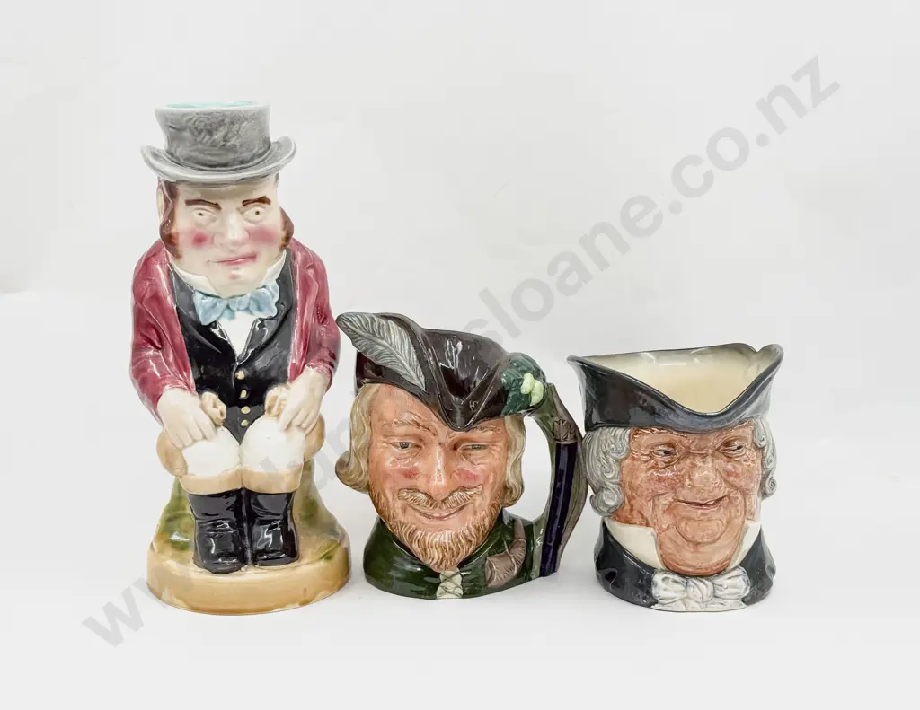 Two Royal Doulton Large Characters Jugs Parson Brown and Robin Hood Image 1++