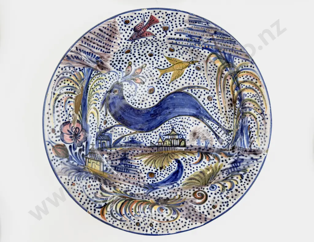 Two Early C20th European Wall Mounted Faience Chargers Image 1++