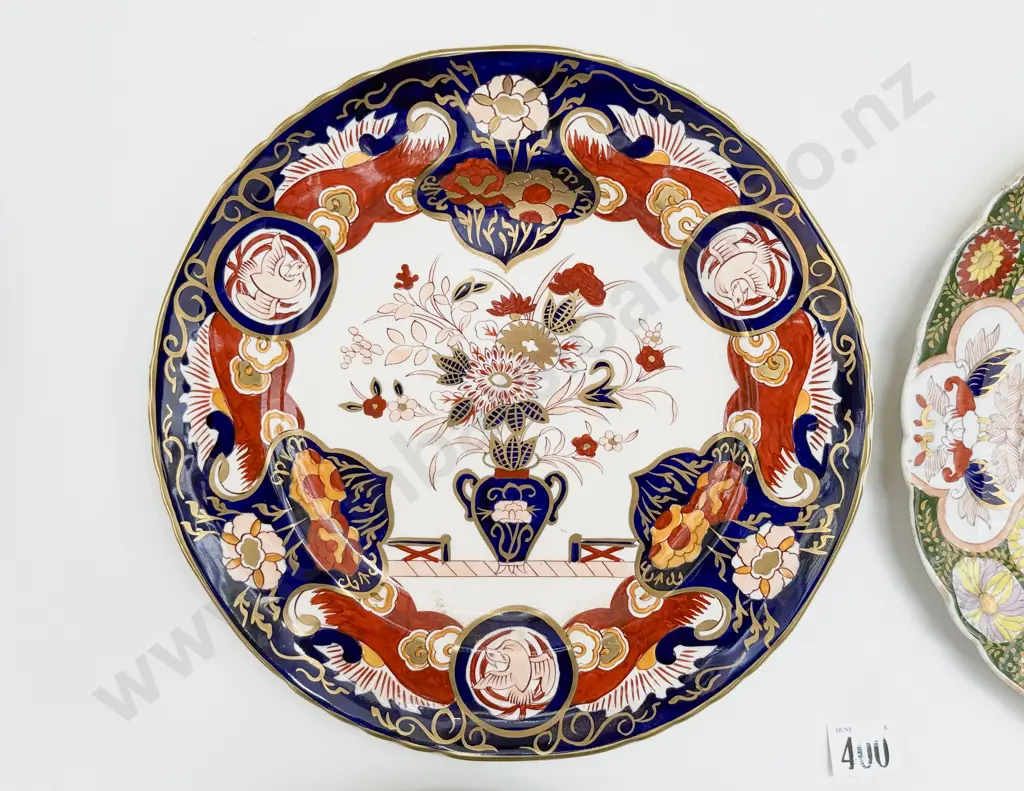 Four Victorian Wall Mounted Decorative Dinner Plates Image 1++