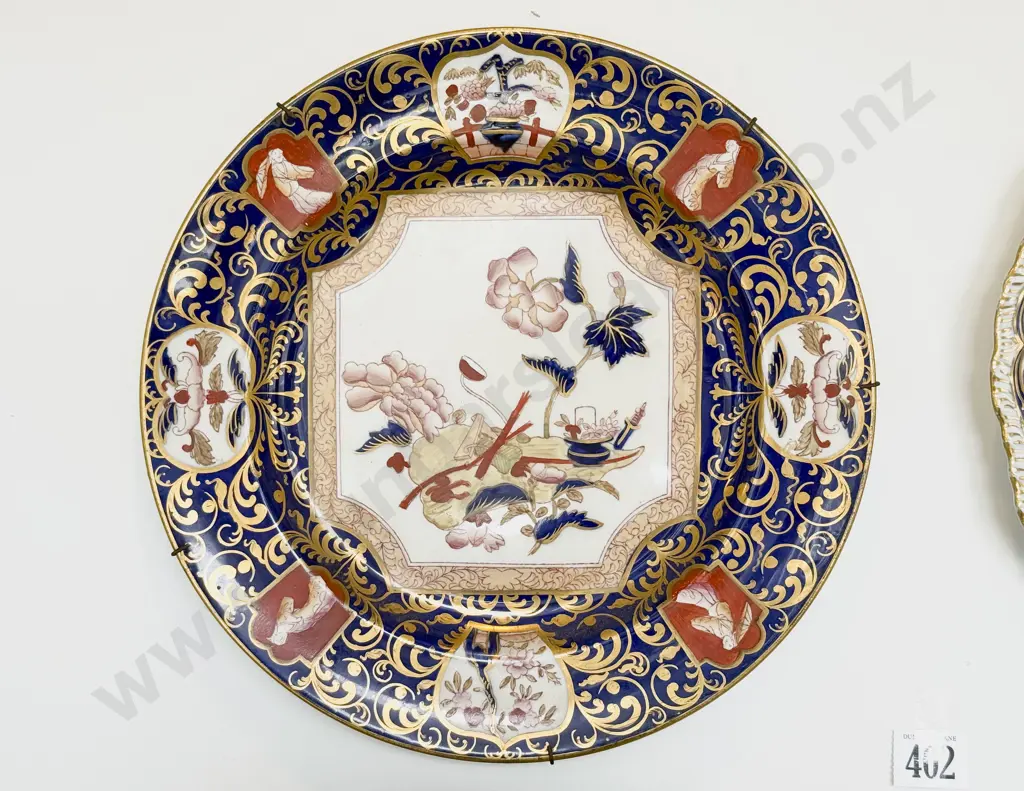 Four Victorian Wall Mounted Decorative Dinner Plates Image 1++