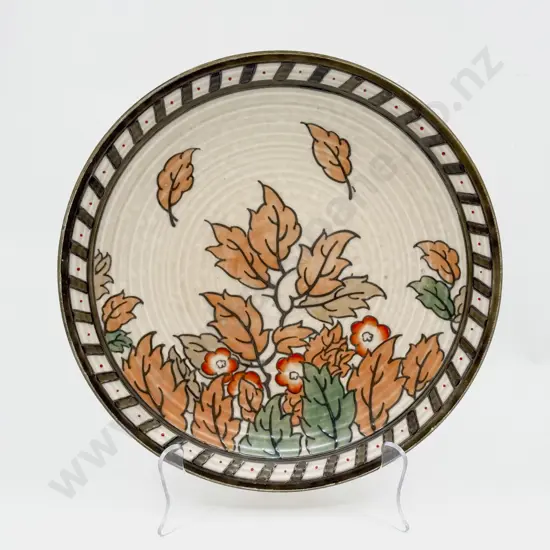 Charlotte Rhead Tube Lined Autumn Leaf Charger
