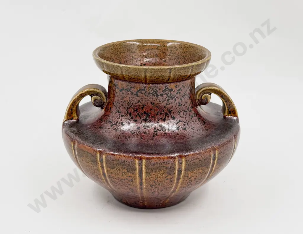 Art Nouveau Pilkingtons Royal Lanchastrian Greek Handled Vase Image 1++