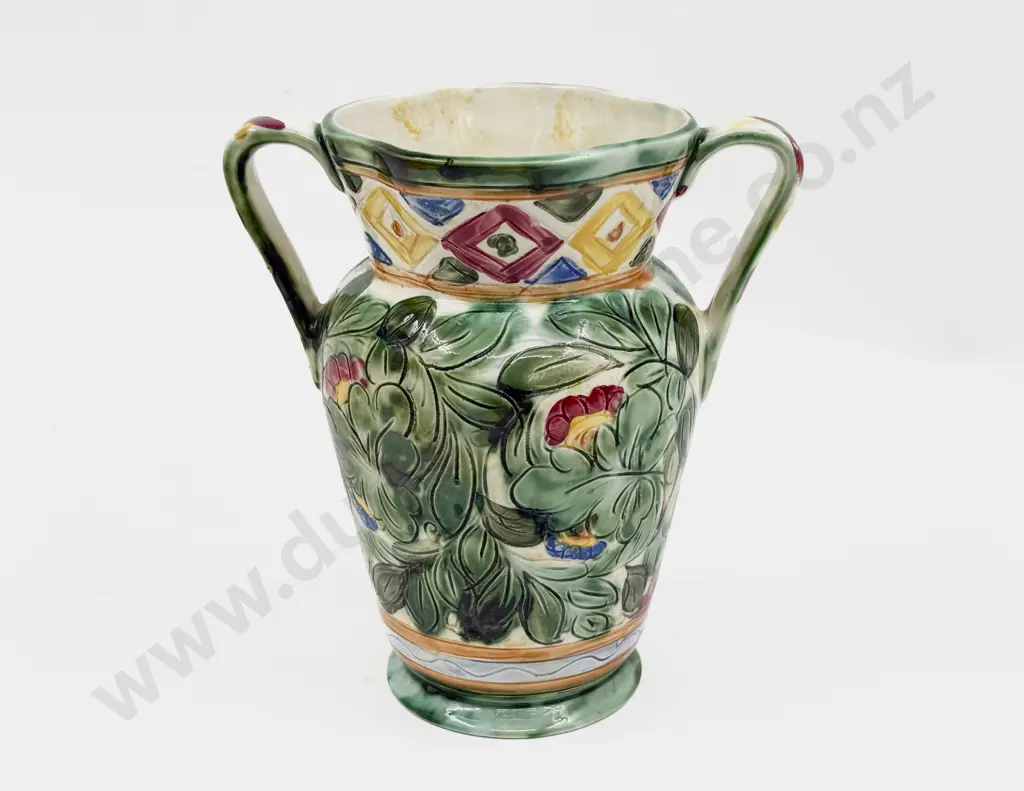 C1930's Beswick Venetian Pattern Handle Vase Image 1++