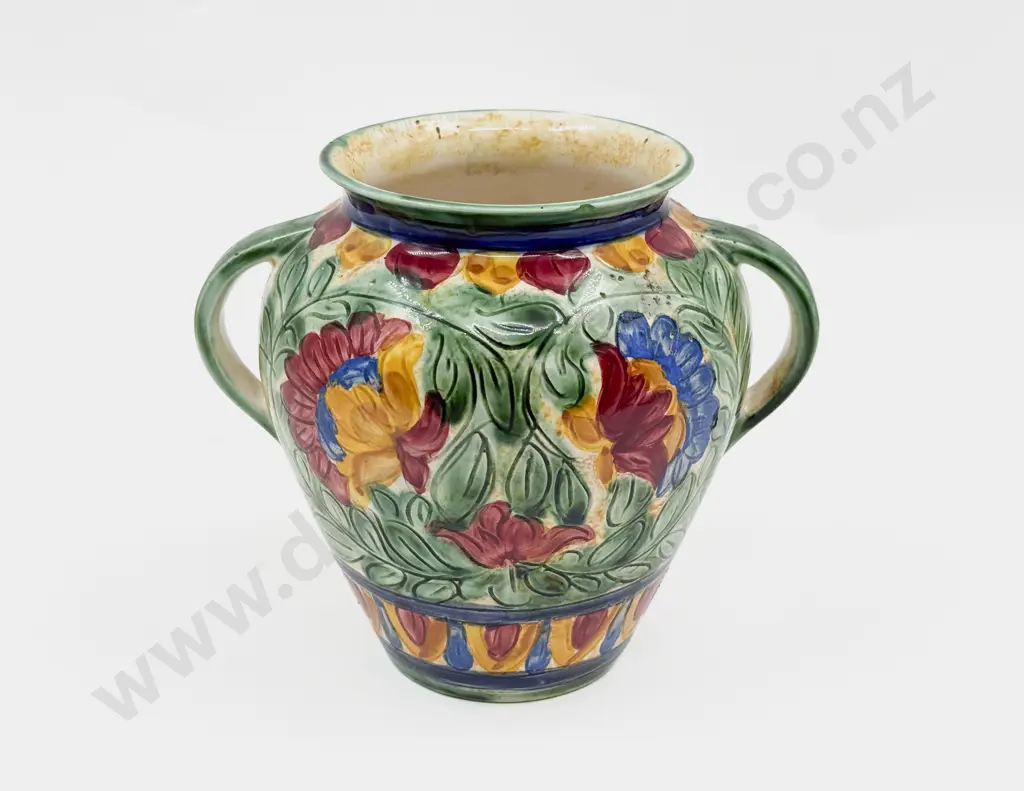 C1930's Beswick Venetian Pattern Handle Vase Image 1++