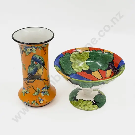 Grimwades Delphi Tazza and Kingston Kingfisher Vase