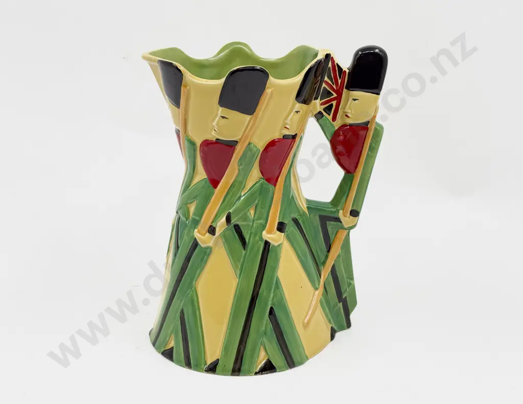 Burleigh Ware Relief Moulded Marching Soldier Jug Image 1++