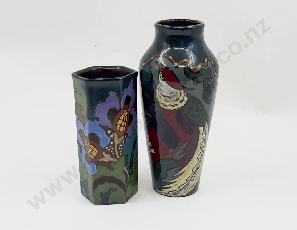 Two Art Deco Decoro Hand Painted Vases Image 1++