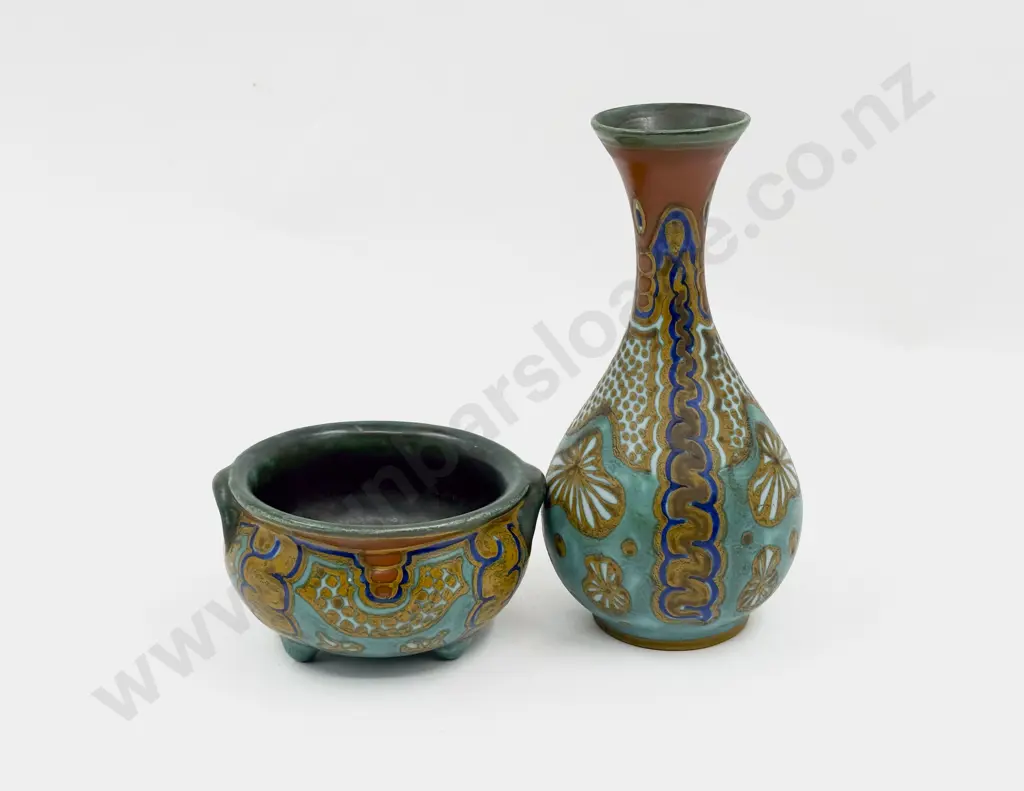 Art Deco Delft Made in Holland For Liberty & Co London Specimen Vase & Planter Image 1++