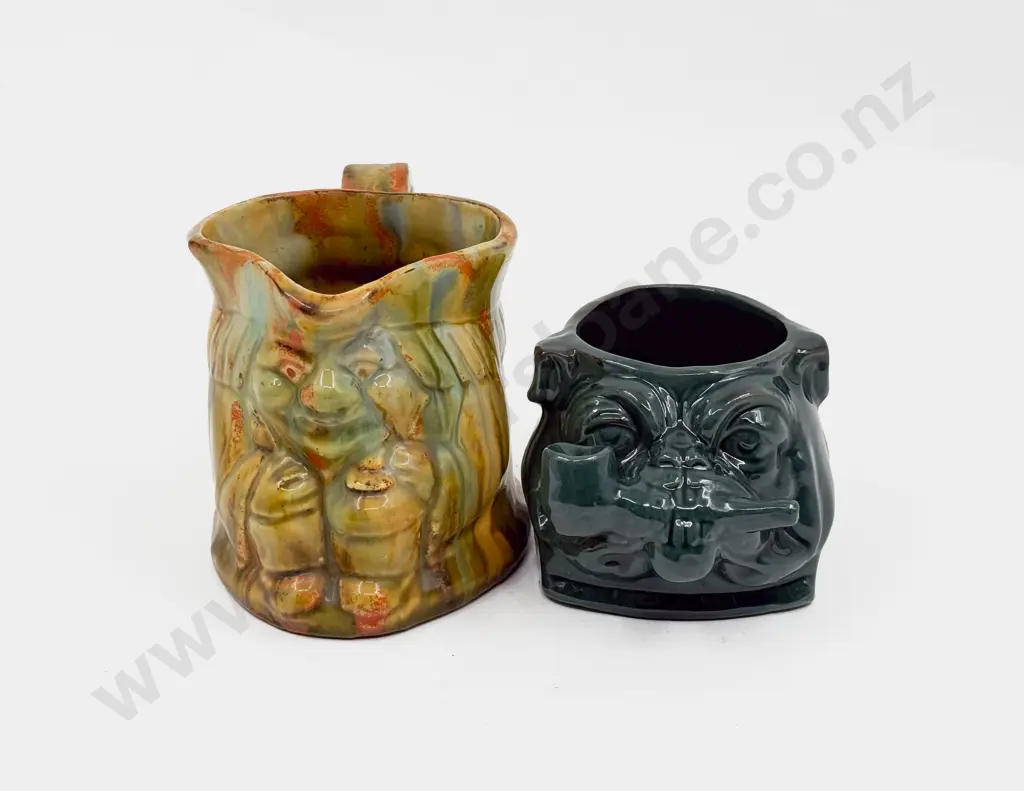 C H Brannam #1024 Bulldog Pot and Slip Glazed Toby Jug Image 1++