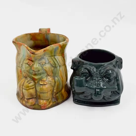 C H Brannam #1024 Bulldog Pot and Slip Glazed Toby Jug