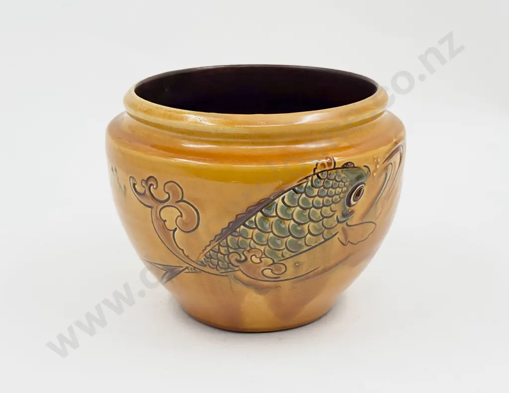 C H Brannam For Libertys London Koi Decorated Planter Image 1++