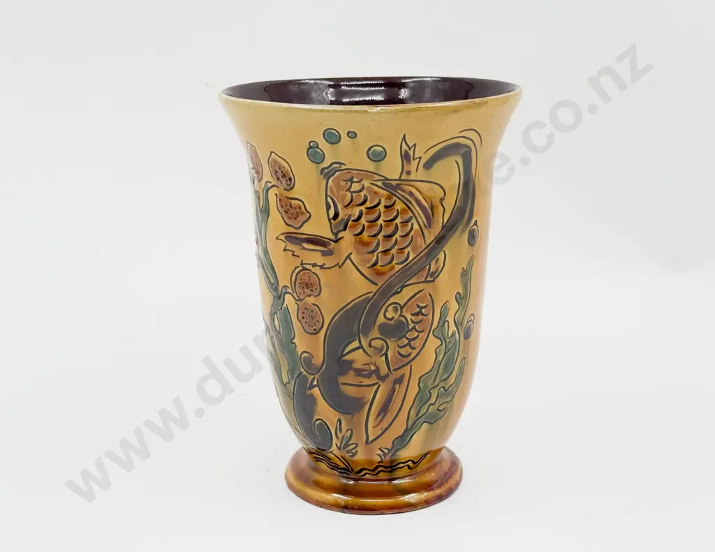 C H Brannam Koi Decorated Vase Image 1++