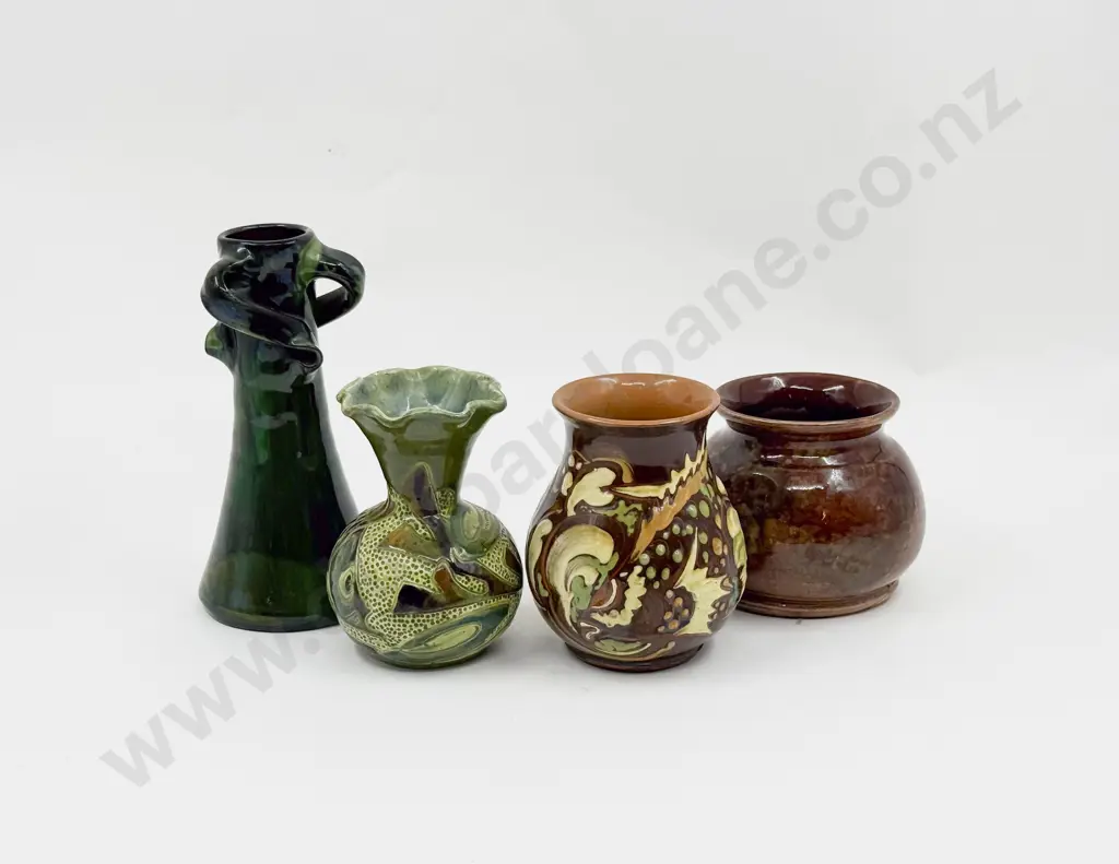 Four C H Brannam Barum and Barnstaple Pots Image 1++