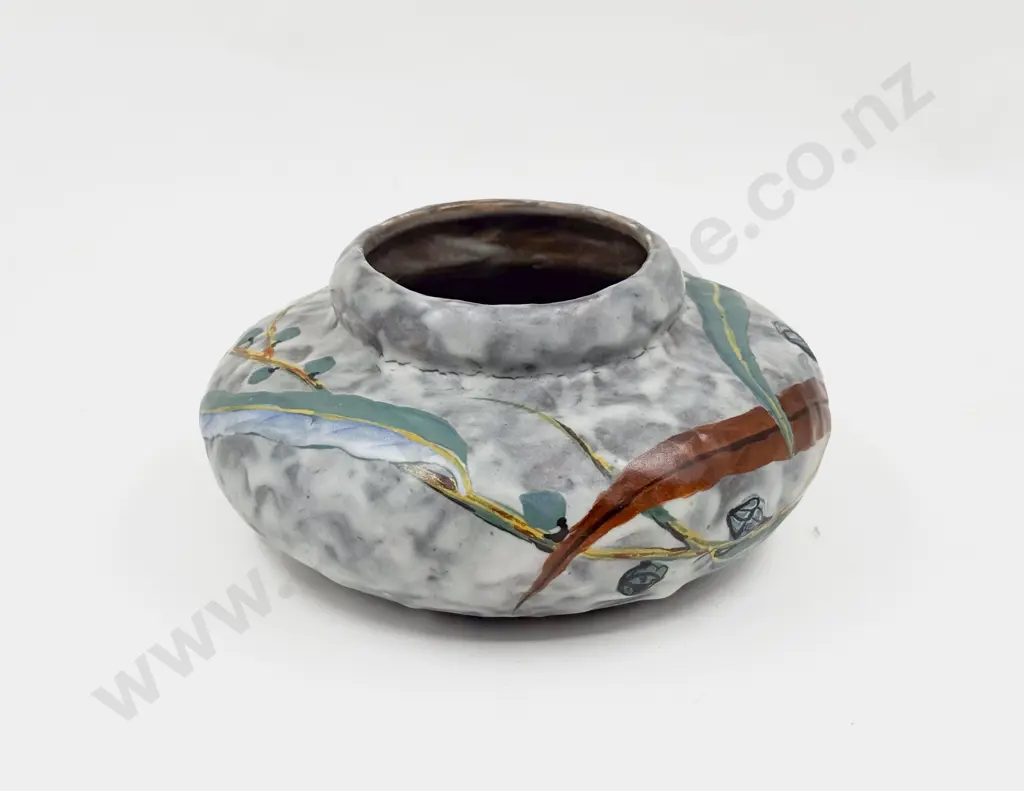 Louis Dage French (1885-1961) Art Deco Hand Pottered Painted Vase Image 1++