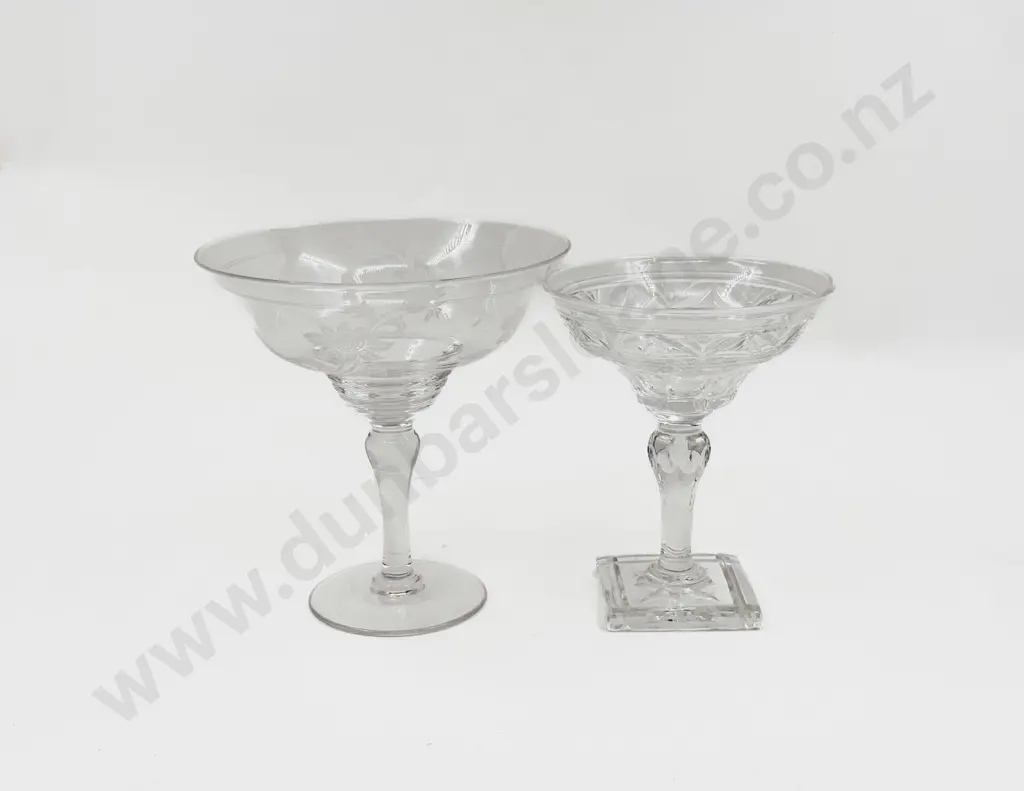 Two C20th Stuart Crystal Tazza's Image 1++